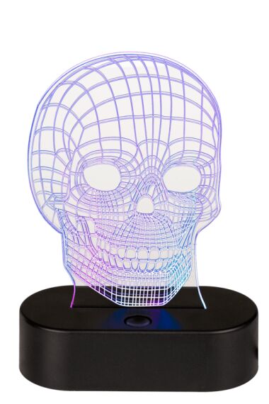 Dödskalle 3D-LED Lampa