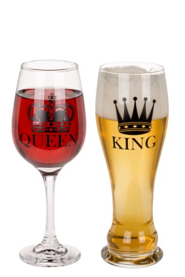 Queen & King Glas
