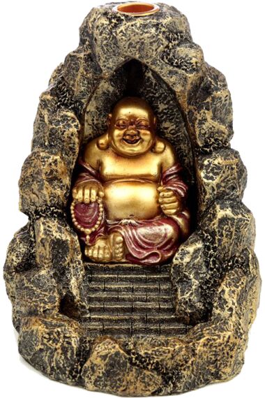 Backflow Rökelsebrännare Happy Buddha