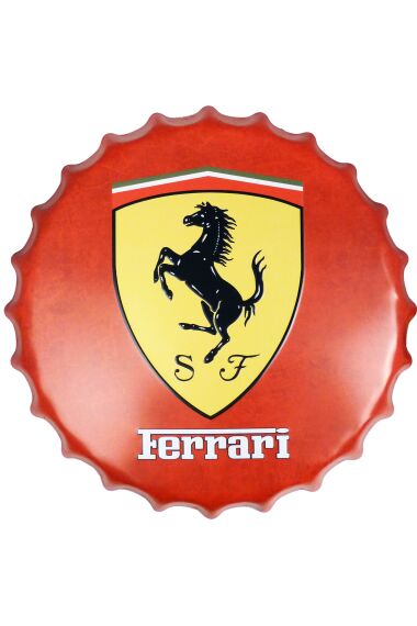 Retro Metallskylt Kapsyl Ferrari