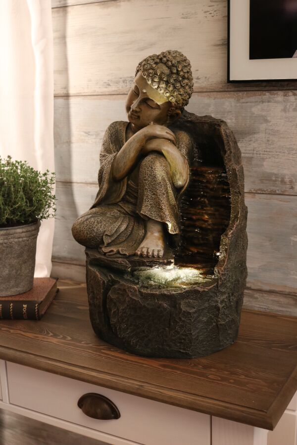 Fontän Buddha Relax med LED Belysning