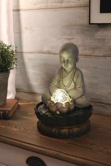 Fontän Buddha Goodeco med LED Belysning