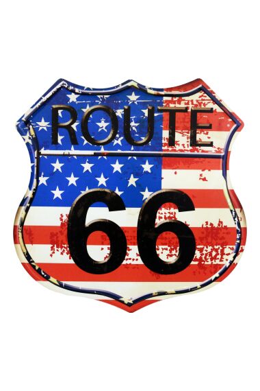 Metallskylt Route 66