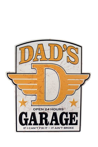 Retro Metallskylt Dads Garage