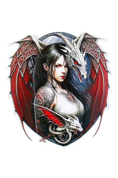 Metalltavla Dragon Lady