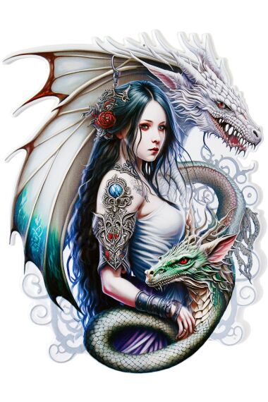Metalltavla Dragon Lady