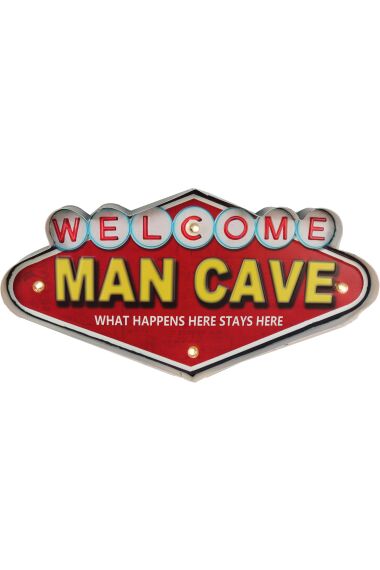 Retro Metallskylt Man Cave LED ljus