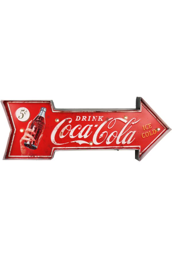 Retro Metallskylt Drink Coca Cola LED ljus