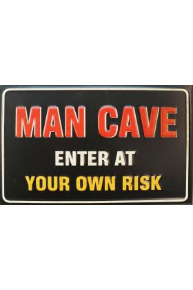 Retro Metallskylt Man Cave 3D