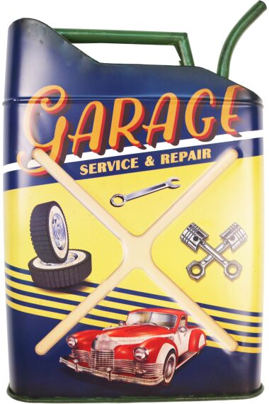 Retro Metallskylt Bensindunk Garage Service & Repair
