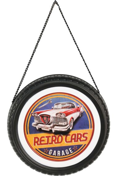 Retro Metallskylt Däck Retro Cars Garage