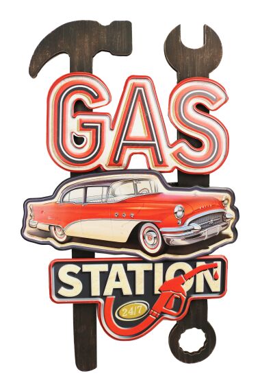 Retro Metallskylt Gas Station Chevrolet