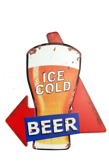 Retro Metallskylt Ice Cold Beer