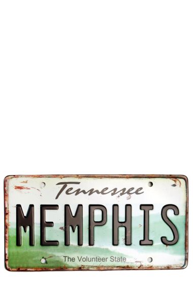 Retro Bilskylt i metall Memphis Tennessee