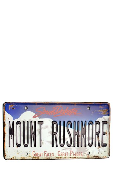 Retro Bilskylt i metall Mount Rushmore