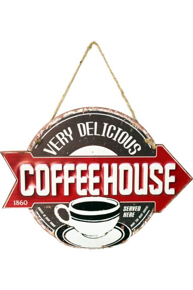 Retro Metallskylt Coffee House