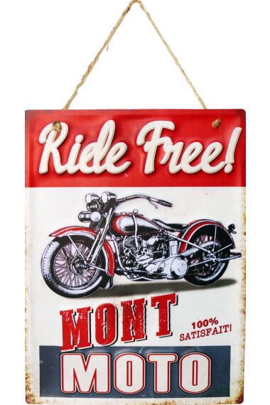 Retro Metall Skylt Ride Free Motorbike