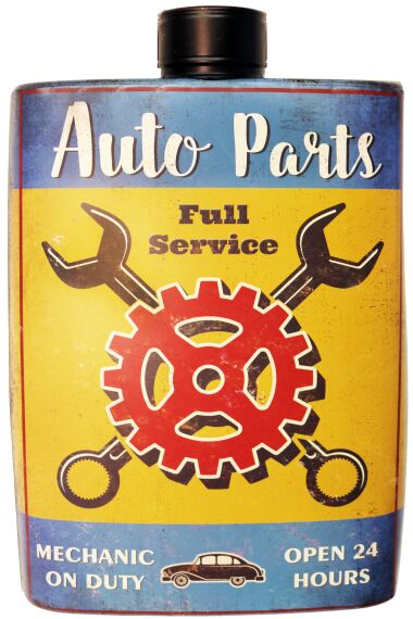 Retro Metallskylt Auto Parts