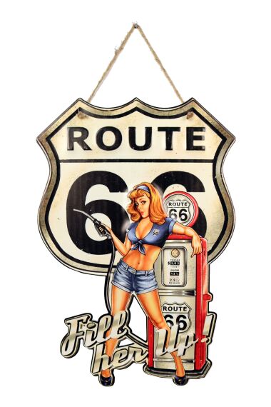 Retro Metallskylt Route 66