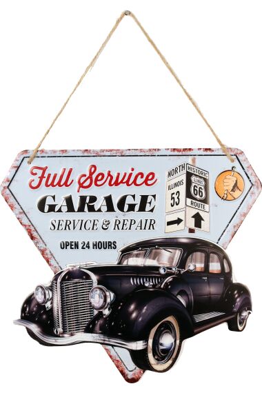 Retro Metallskylt Full Service Garage