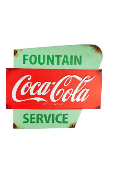 Retro Metallskylt Coke Fountain