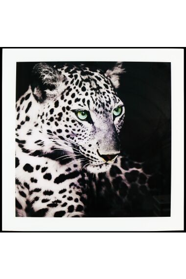 Tavla i Glas Leopard Gröna Ögon