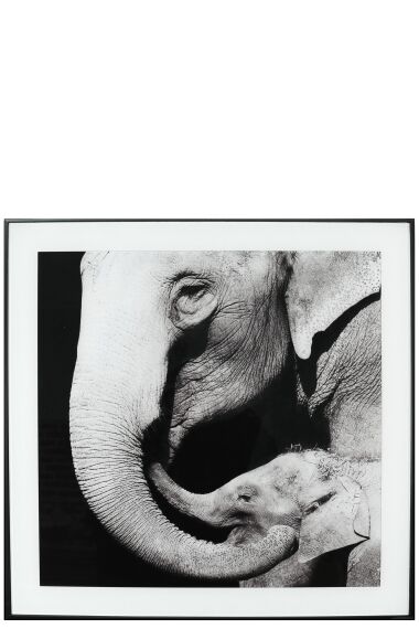 Tavla i Glas Elefant & Bebis