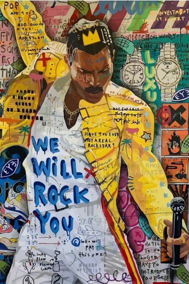 Tavla i Glas Pop Art Freddie Mercury