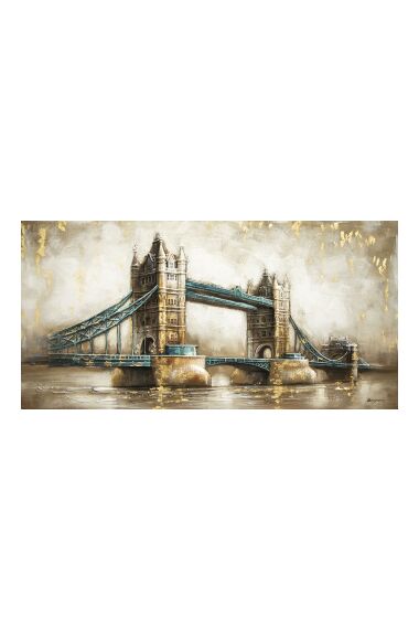 Tavla Oljemålning 3D Old Tower Bridge