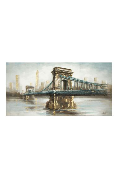 Tavla Oljemålning 3D Old Brooklyn Bridge