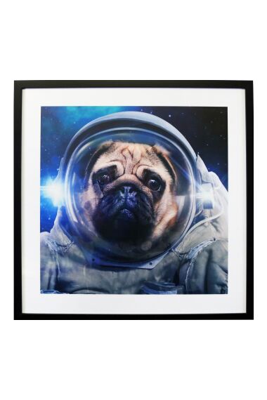 Tavla Plexiglas Astronaut Pug
