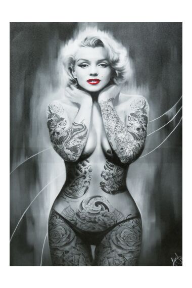 Tavla Canvas Marilyn Tattoo